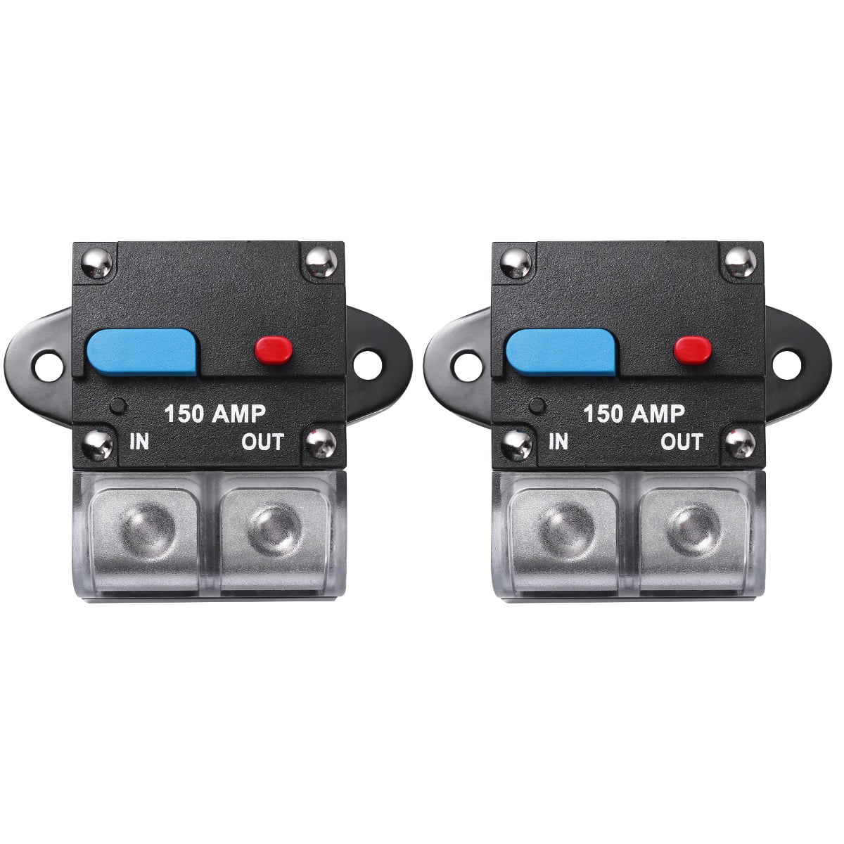 250 Amp Surface-Mount Circuit Breaker - 6-42 VDC, Waterproof, Flush Mount, With Manual Reset Lever