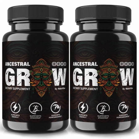 (2 Pack) Ancestral Grow – Original AncestralGrow Capsules with a Natural Daily Blend for Wellness |Clean, Gentle, Easy-to-Swallow Pills (120 Capsules)