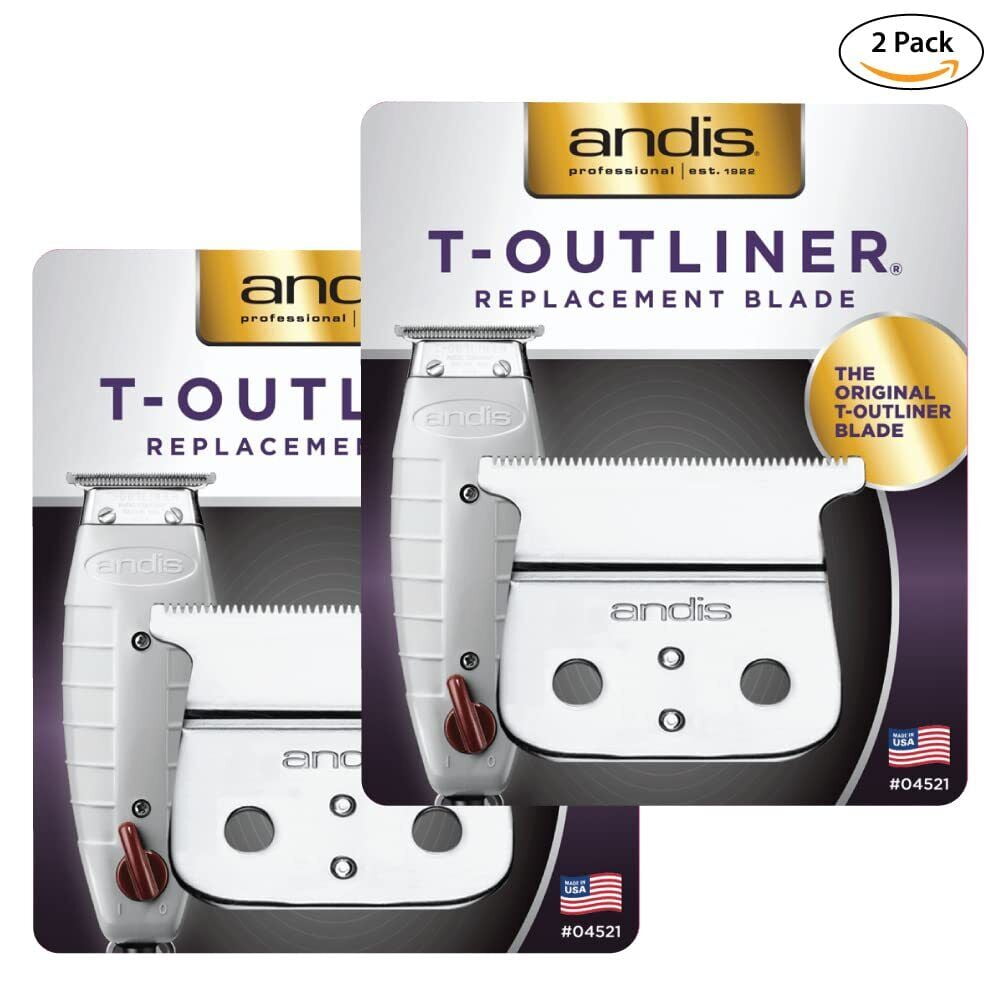 Andis T Outliner Skeleton Zero Gap Set Tension Andis 2 Pack Close-Cutting T-Blade Replacement Shaver for T-Outliner