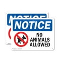 thumbnail image 1 of (2 Pack) No Animals Allowed OSHA Notice Sign 18 Inch X 12 Inch Indoor / Outdoor Rust-Free Aluminum Metal Signs for Workplace, Workshop, and Construction Site, Made in the USA, 1 of 8