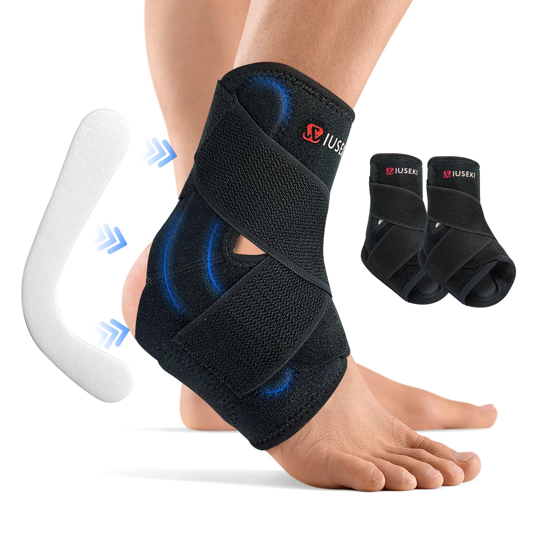 2 Pack Ankle Brace Stabilizers,Ankle Sprain Pain and for Men