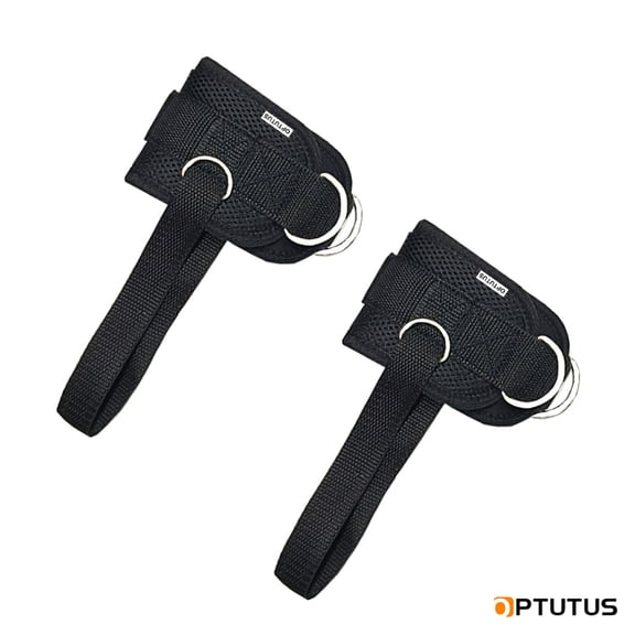 2 Pack Ankle Straps for Cable Machine Attachments Adjustable Gym Ankle Cuffs for Glute Kickbacks, Leg Workout, Black