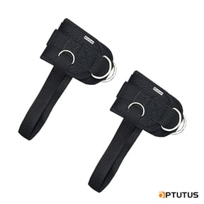 2 Pack Ankle Straps for Cable Machine Attachments Adjustable Gym Ankle Cuffs for Glute Kickbacks, Leg Workout, Black