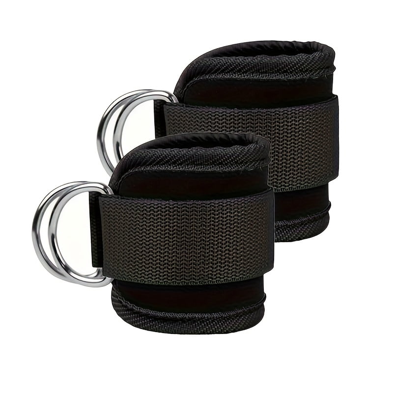 Main Routine Exercises 2 Pack Ankle Straps for Cable Machines, Adjustable Fitness Ankle Cuffs ...