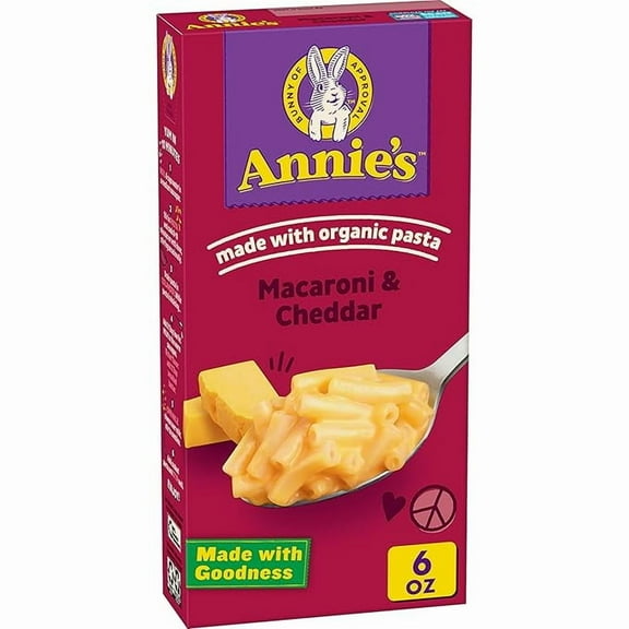 2-Pack Annies Reduced Sodium Cheddar Macaroni & Cheese Dinner with Organic Pasta, 6 OZ