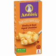 thumbnail image 1 of 2 Pack Annie's Shells and Real Aged Cheddar Mac and Cheese with Organic Pasta, Made with Real Cheese, Dinner Side or Snacks, 6 oz, 1 of 5