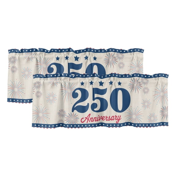 2 Pack Anniversary Valances for Windows Bedroom Living Room Window ...