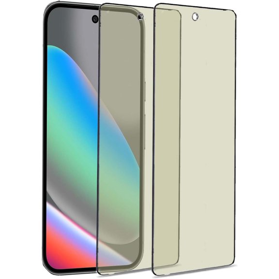 for 2 Pack Anti Blue Light Tempered Glass Screen Protector Compatible with Google Pixel 10/10 Pro/Pixel 9/9 Pro.Eye Protection Film,No Bubbles, HD,9H, Blue Light Blocking Screen Protective Film