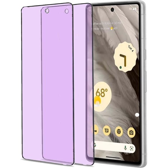 for 2 Pack Anti Blue Light Tempered Glass Screen Protector Compatible with Google Pixel 7.Eye Protection Film,No Bubbles, HD,9H, Full Coverage Blue Light Blocking Screen Protective