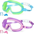 thumbnail image 1 of 2 Pack Anti-Fog Anti-UV Wide View Swimming Goggles for Kids 3-14, 1 of 12