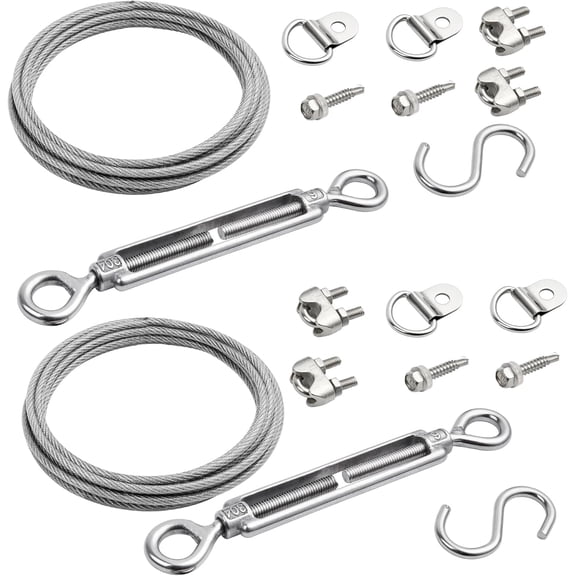 2 Pack Anti-Sag Gate Kits for Wood Fence, Durable Steel Gate Support Hardware Cable Kit, Anti-Sagging Fence Gate Kit Wood Door Frame Repair Kit for Interior and Exterior Use