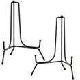 thumbnail image 1 of 2 Pack Anti-Slip Plate Display Stands, 8 Inch Black Metal Easel Holder for Photos, Artwork, Decorative Plates, Tablets, Foldable for Storage, 1 of 7