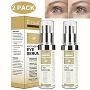 2 Pack Anti Wrinkle Eye Cream Anti Ageing Eye Serum for Puffy Dark Circles, Eye Bags, Crows Feet, Wrinkles 30ml/3floz