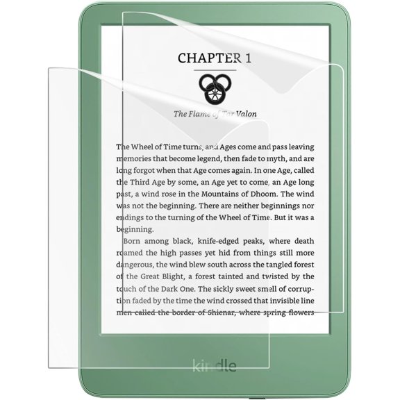 2 Pack Antiglare Screen Protector for 6" All-New Kindle Basic Kindle 11th Generation 2024/2022, Kobo Clara and PocketBook, Full Coverage Premium PET Protective Film Matte Screen Protector Matcha
