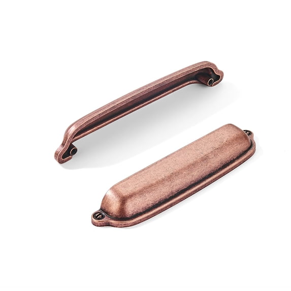 2 Pack Antique Brass Cup Pulls 3 Inch Center to Center - Cabinet ...