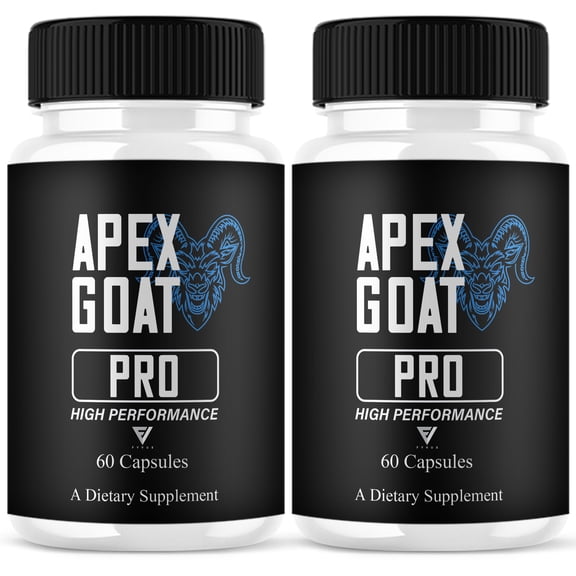 (2 Pack) Apex Goat Pro Male Performance Support, Apex Goat Pro Supplement (120 Capsules)