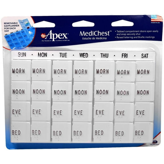 2 Pack - Apex Medi-Chest Pill Organizer 1 ea
