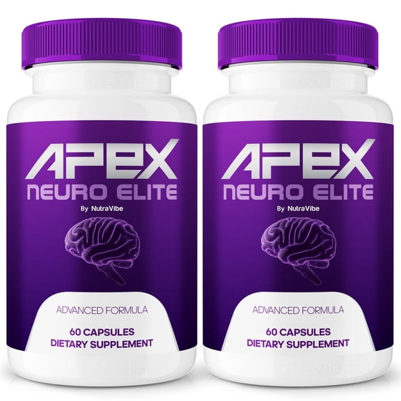 (2 Pack) Apex Neuro Elite Pills – Daily Formula with a Natural Blend to Help Maintain Focus, Memory & Concentration | Clean, Gentle, Easy-to-Swallow Capsules for Everyday Sharpness (120 Capsules)