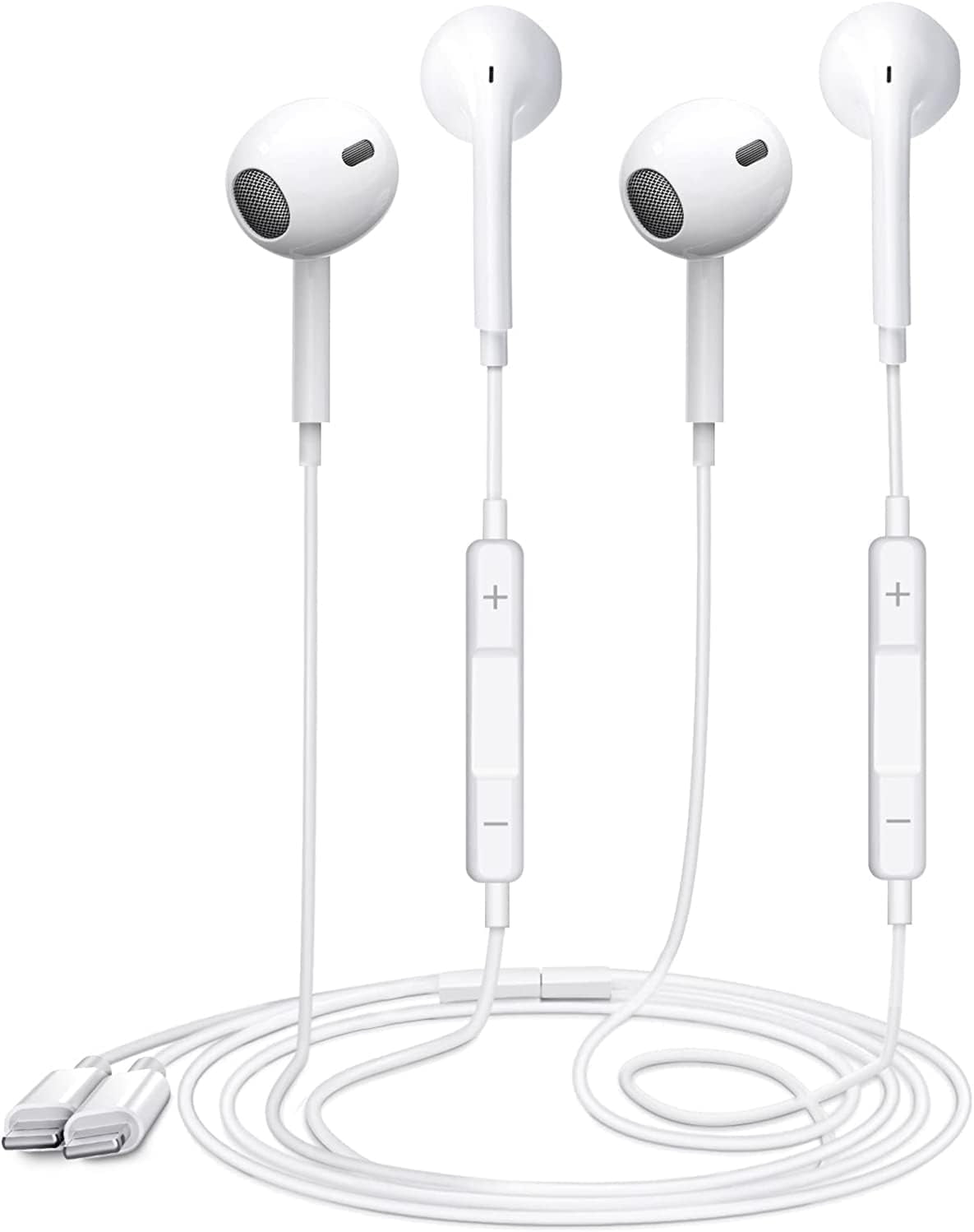 Apple 2 Pack Earbuds for iPhone Lightning Connector Built in Mic Volume Control iOS Compatible Walmart