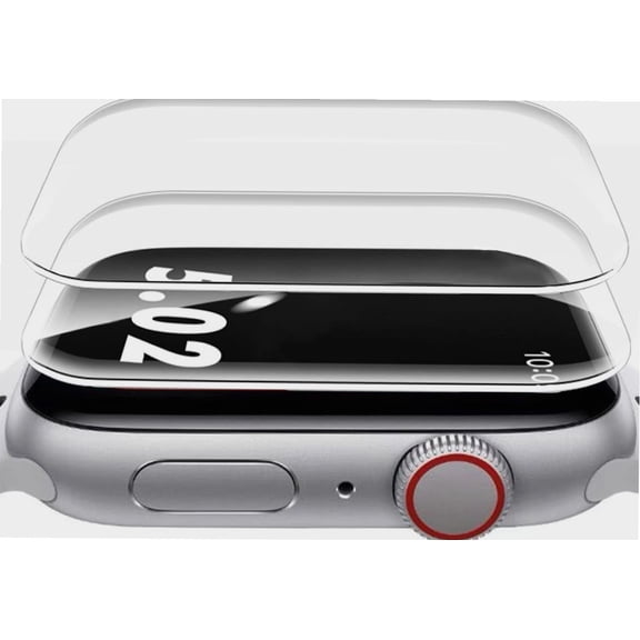 [2 Pack Apple Watch Series 8/7 45mm 41mm Tempered Glass Screen Protector,(New Version) Full Screen Coverage Bubble Free Anti-Scratch Waterproof HD Film for iWatch 8/7 (45mm Transparent)