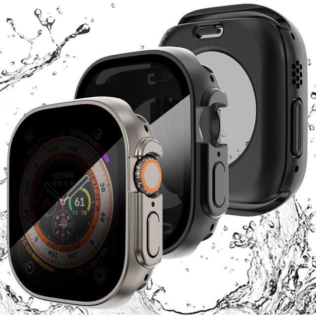 2 Pack for Apple Watch Ultra 2 49mm Privacy Screen Protector Case