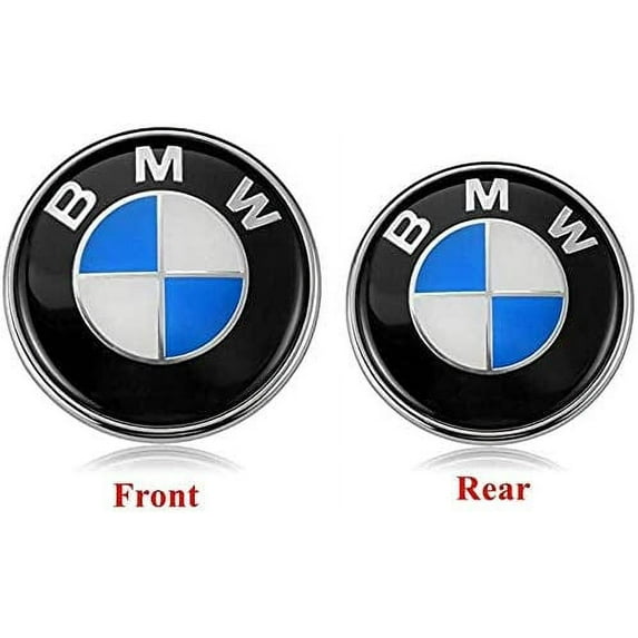 2 Pack Applicable for BMW Emblems Hood and Trunk, BMW Emblem Logo Replacement 82mm + 74mm for ALL Models BMW E30 E36 E46 E34 E39 E60 E65 E38 X3 X5 X6 3 4 5 6 7 8 (82mm + 74mm)