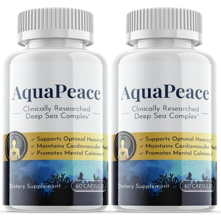 (2 Pack) Aqua Peace - Dietary Supplement for Focus, Memory, Clarity, & Energy - Advanced Cognitive Support Formula for Maximum Strength - 120 Capsules