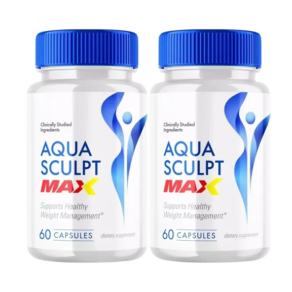 2-Pack Aqua Sculpt MAX Capsules, AquaSculpt Max Advanced Maximum Strength Health & Wellness Support Supplement (120 Capsules)