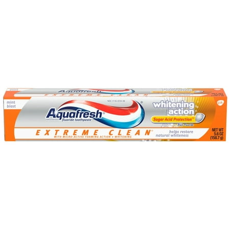 2 Pack - Aquafresh Extreme Clean Toothpaste Whitening Action - 5.6oz Each