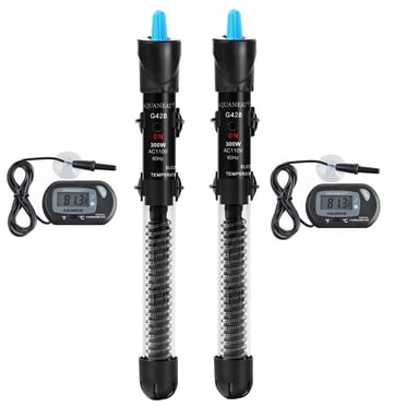 Aquaneat 2-Pack Aquarium Heater, 100W Fish Tank Heater, Adjustable ...