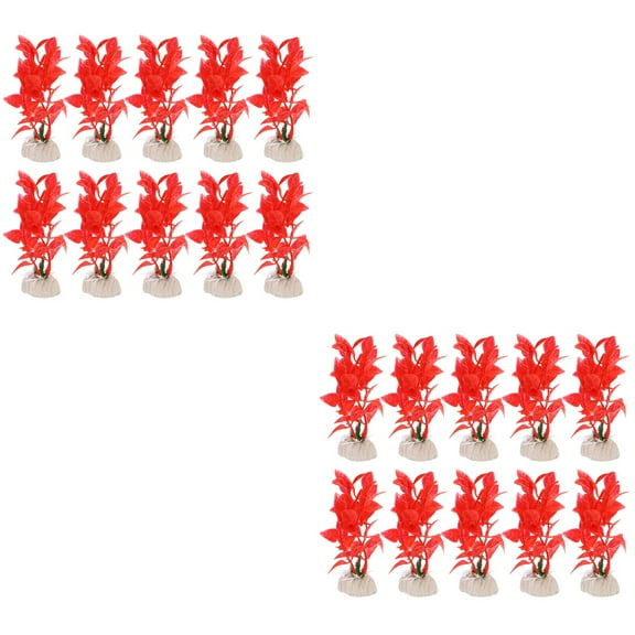 2 Pack Aquarium Decorations Large Fish Tank Decors Pond Plant Live