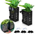 thumbnail image 1 of 2 Pack Aquarium Plant Holder with Hooks and Suction Cups, Hanging Aquatic Planter Cups for Aquarium Decorations Plants, 1 of 8