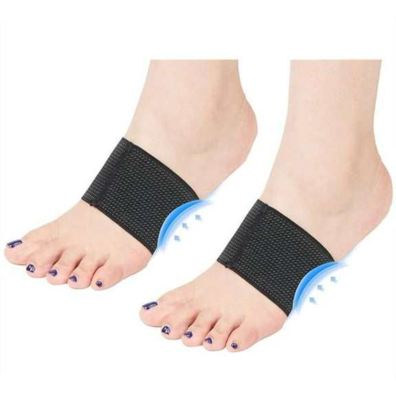 2 Pack Arch Support Bandages,Flat Feet Pad With Gel Pad Inside,Flat Arch Support Foot Pad,Compression Arch Support Sleeves,Achy Feet Problems for Men and Women (Black)