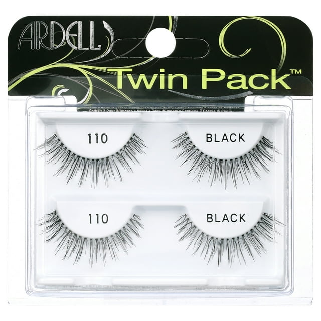 (2 Pack) Ardell False Eyelashes, 110 Black