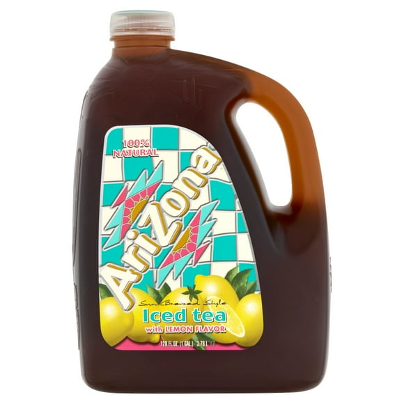 2 Pack - AriZona Iced Tea with Lemon Flavor Sun Brewed Style - 128 Fl. Oz. Package May Vary
