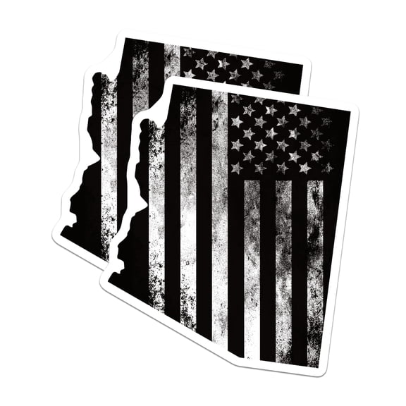(2 Pack) Arizona Flag Magnets - State Pride - Distressed American Flag - USA Map - 5" On Longest Side - Premium Magnet - for Cars, Refrigerators, Toolboxes, Lockers - Made in USA - MAG17460