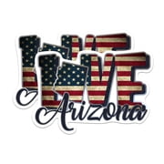 2 Pack Arizona Love State Stickers - AZ State USA Flag American Pride - Choose from 50 States - 5" On Longest Side - Premium Vinyl - for Cars, Trucks, Skateboards, Laptops - Made in USA - BMCS1409