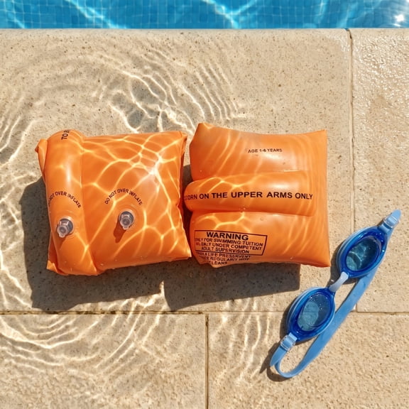 2 Pack Arm Floaties for Adults - Pool Floats Arm Bands Inflatable Swim Rings PVC Arm Floater Swimming Arm Pool Floats for Adults Pool Beach Water Activities
