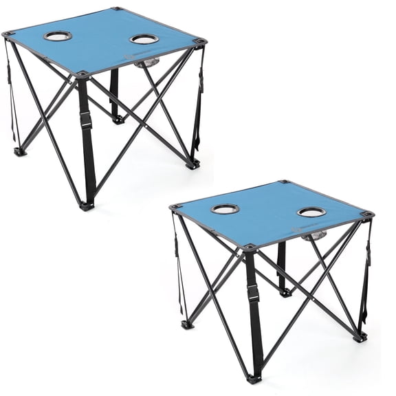 2-Pack Arrowhead Outdoor Folding Square Camping Consolt Table