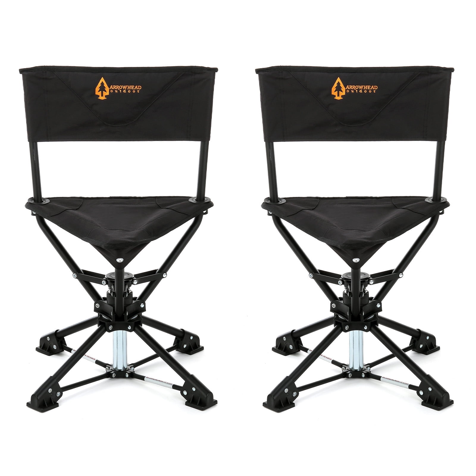 2-Pack Arrowhead Outdoor Folding Swivel Hunting Stool