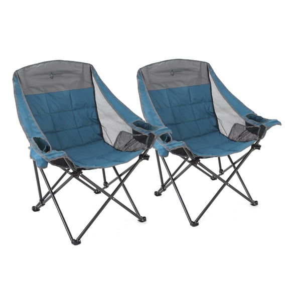 2-Pack Arrowhead Outdoor Oversized Folding Camp Chair with High Back