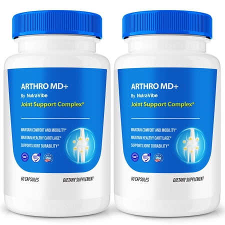 (2 Pack) Arthro MD+ – Premium All-Natural Joint Health Support Pills Formulated for Enhanced Flexibility and a Full Range of Motion, Discover Benefits with Official Arthro MD Plus (120 Capsules)