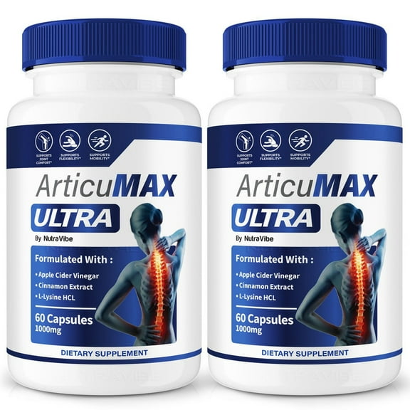 (2 Pack) ArticuMax Ultra Capsules Natural Joint Support Formula for Flexibility, Mobility & Confidence in Movement | Daily Formula for Comfort, Recovery & Active Lifestyle (120 Capsules)