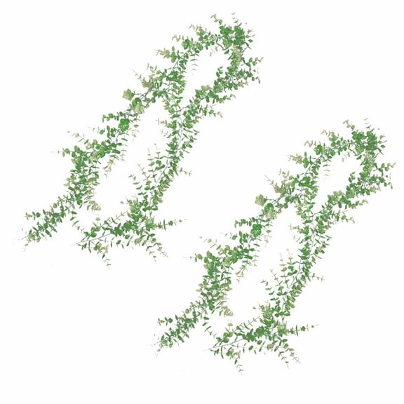 2-Pack Artificial Eucalyptus Wreath Garland - For Wedding Backdrop, Arch, Wall Hanging, Party Centerpiece, Home Decor, Indoor Outdoor Use, Floral Decor - Weddings, Engagement