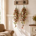 thumbnail image 1 of 2 Pack Artificial Fall Hanging Basket 29.92 Inch Faux Silk Cascading Floral Arrangement for Outdoor Porch Patio Wall Decor and Autumn Home Decoration, 1 of 5
