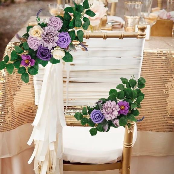 2 Pack Artificial Floral Wreath Frame Welcome Sign Backdrop Arch Faux Flower Kit For Wedding Reception Wall Entry Decor