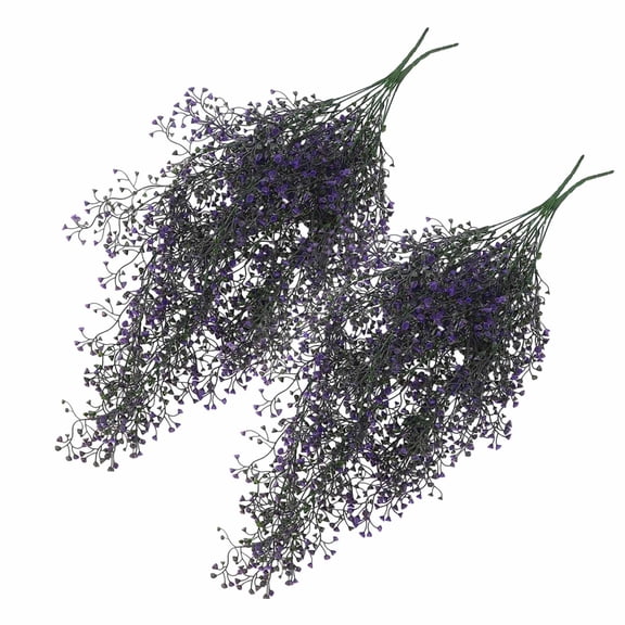 2 Pack Artificial Flower Vines, Purple-Blue Golden Bell Willow Fake Hanging Plants - for Wall Ceiling Decor, Wedding Arrangements, Home Garden Patio Decoration - Home Decor Enthusiasts, Wedding Plann