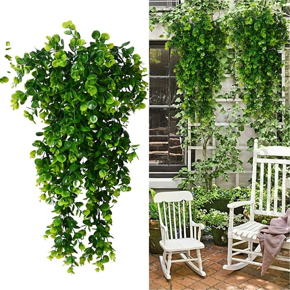 2-Pack Artificial Hanging Plants - 29.9 Inch Fake Ivy Vine for Indoor/Outdoor Wall Decor