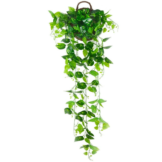 2 Pack Artificial Hanging Plants Indoor with Baskets,33.5inch Fake