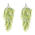 thumbnail image 1 of 2 Pack Artificial Hanging Willow Vines 31.5in Fake Ivy Leaves Green Plants Wall Decor Home Wedding Hanging Decorations Fake Plants（Yellow）, 1 of 8